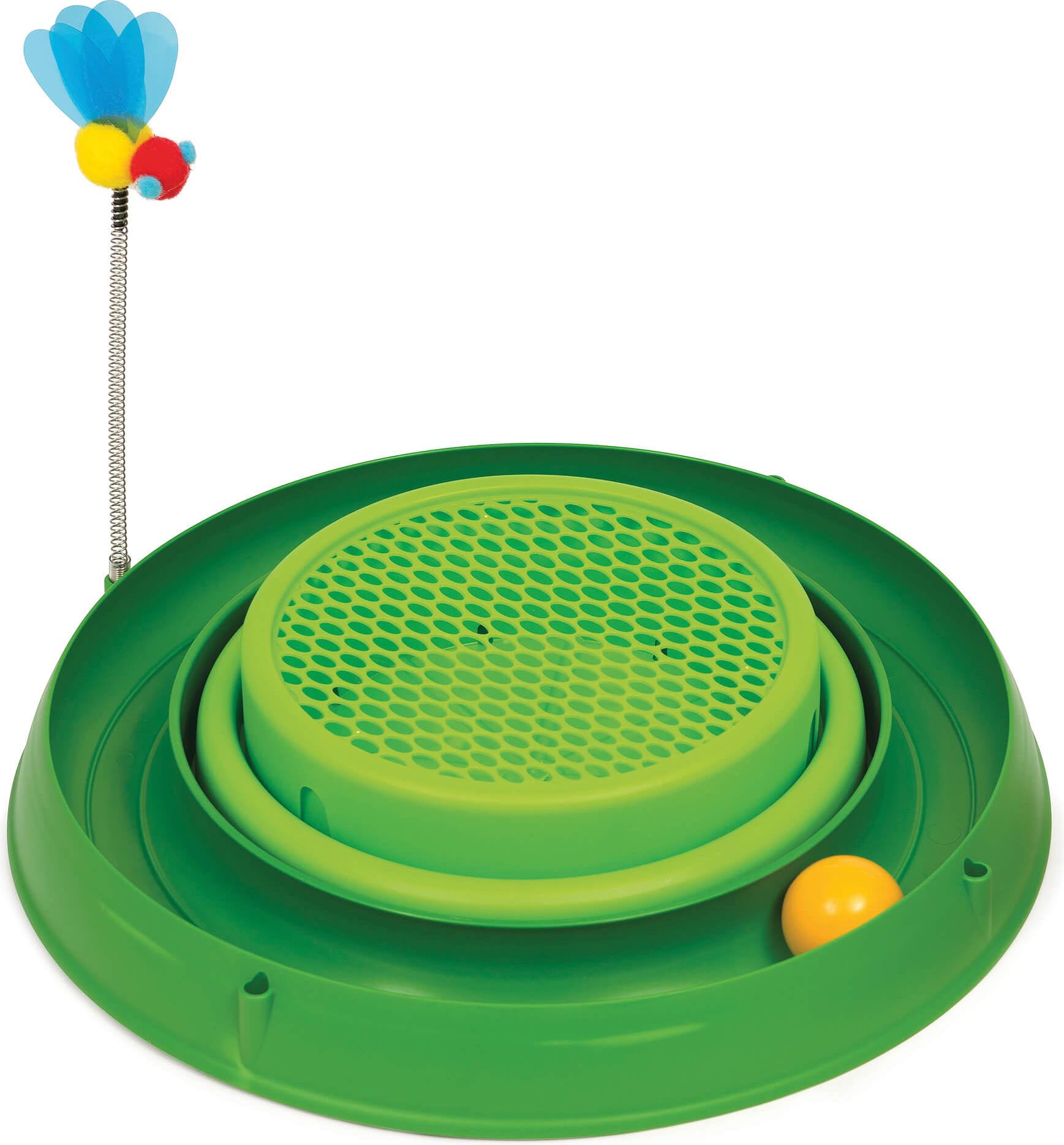 Meilleurs prix pour CAT IT Cuircuit 3 en 1 avec balle et jardiniere dherbe - O 36 cm - Vert - Pour chat