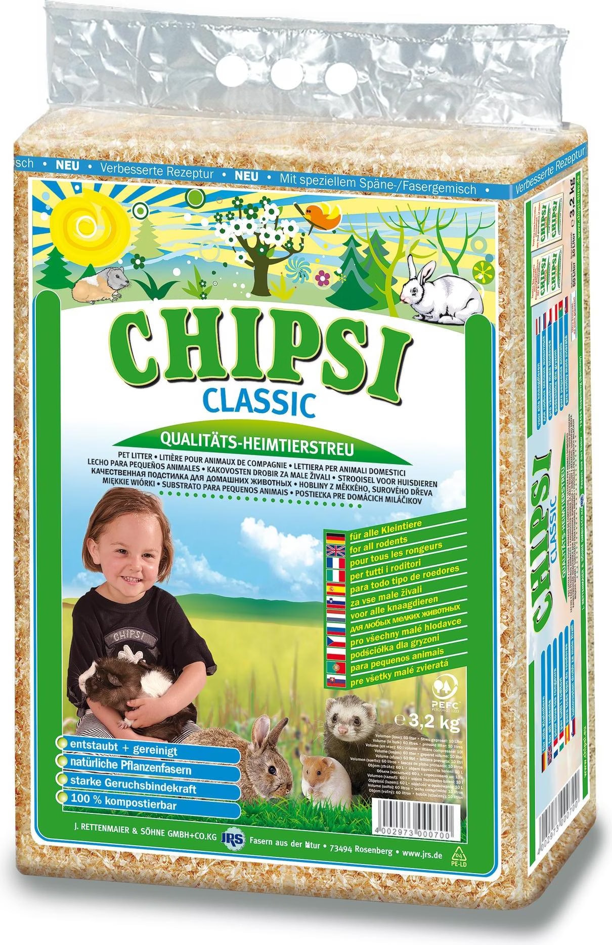 Meilleurs prix pour Litière Chipsi Classic 120L - Litière pour rongeur