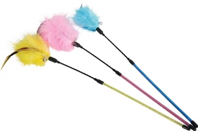 Zolux CAT TOY FEATHER FISHING ROD AS (Jouets pour chats), Jouets pour chat