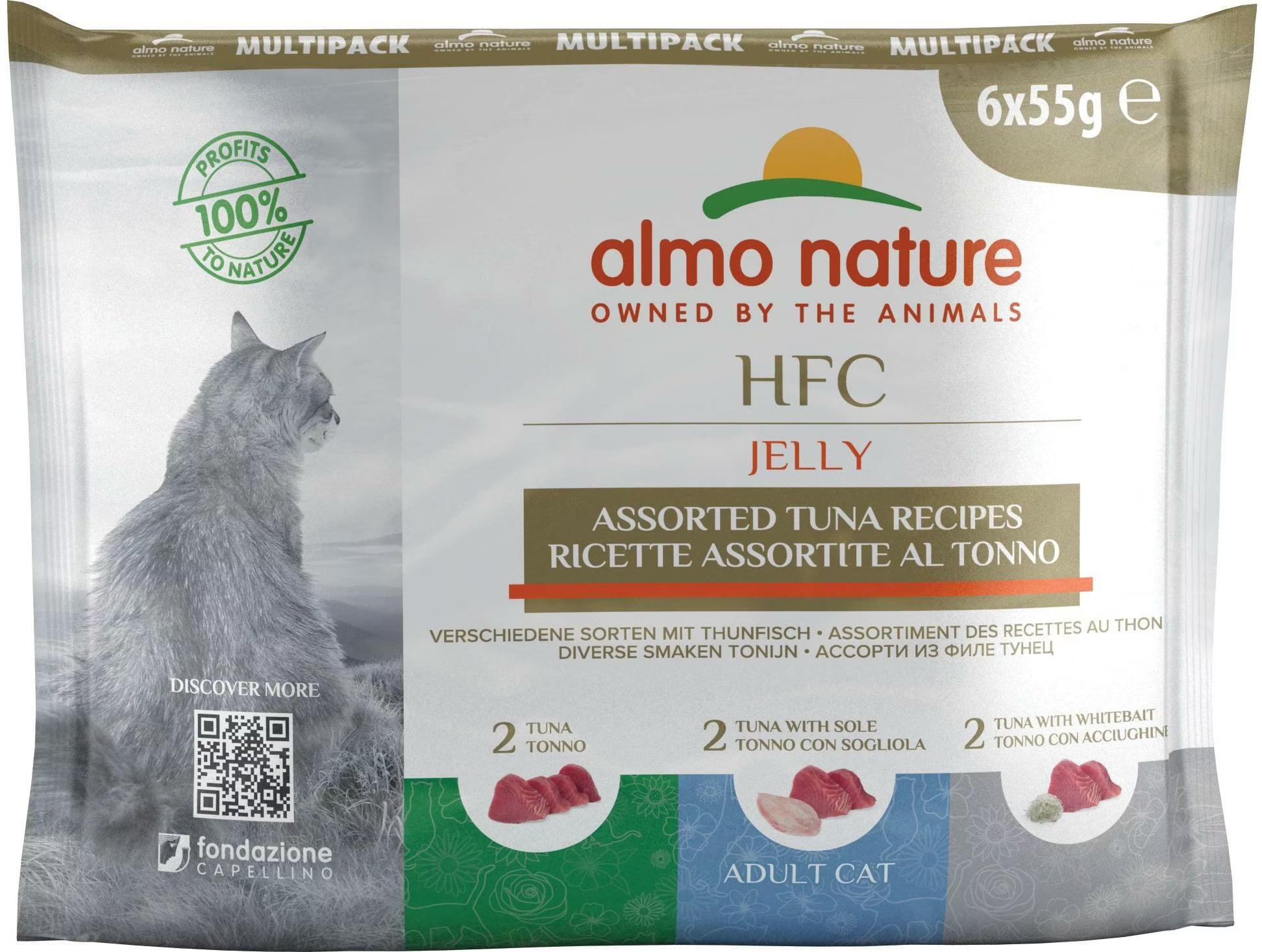 Almo Nature HFC Jelly - Alimento Umido Per Gatti Al Tonno In Gelatina, 6 Buste Da 55g, Naturale E Senza Additivi - Foto 3