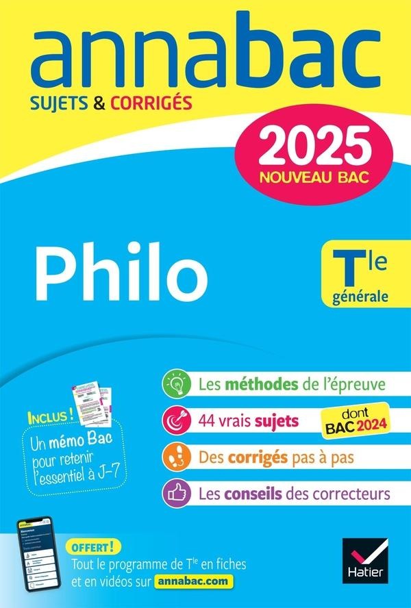 Philo terminale générale nouveau bac 2025 (Français, 2025, Collectif