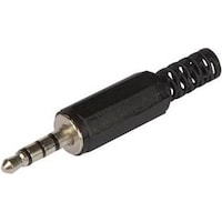 Velleman 3.5Mm Male Jack Connector Black Stereo 4 Contacts