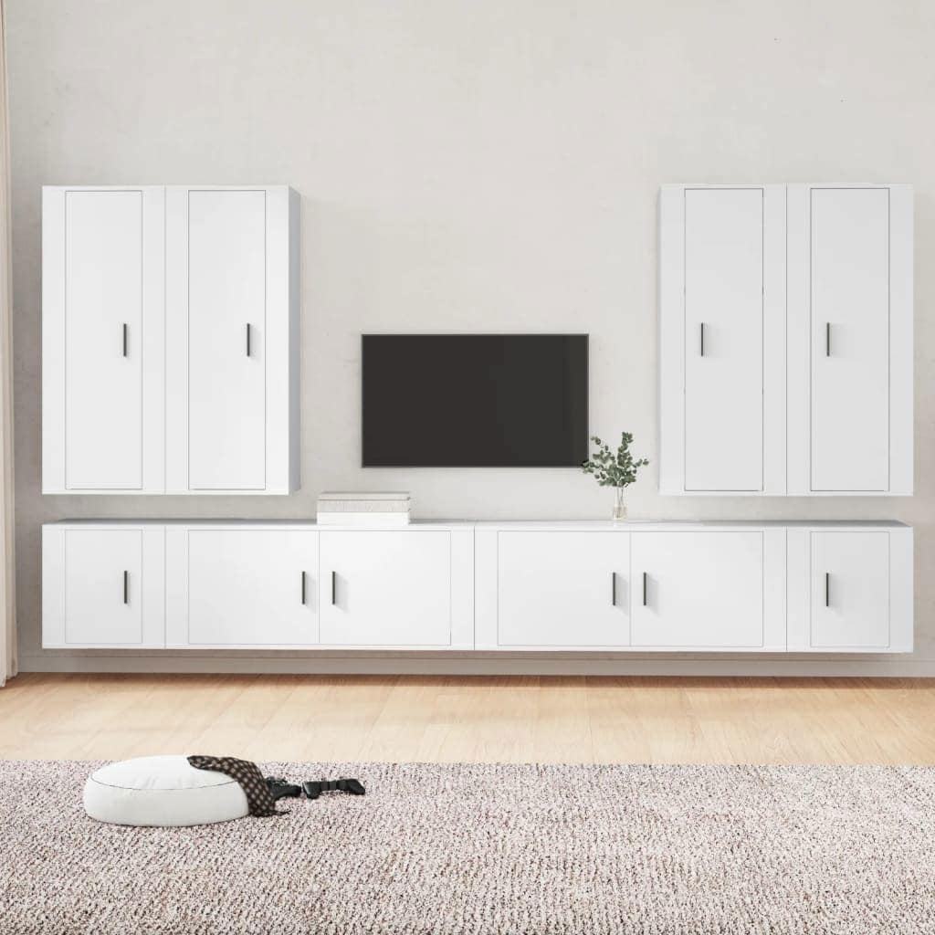 VidaXL 8-tlg. TV-Schrank-Set Weiß Holzwerkstoff kaufen