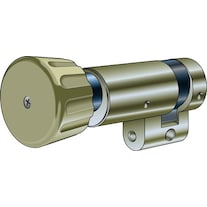 Kaba Knob half cylinder Type 1514 D (Rotary knob cylinder)