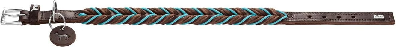 Meilleurs prix pour Hunter Dogcollar Solid Education Cord M-L (60), dark brown/turquoise - (69324) (M, L, Chien, Gnral), Collier + laisse