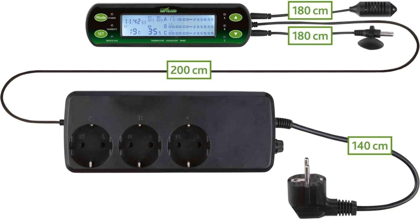 Comparer les prix de Thermostat/Hygrostat digital avec deux circuits . pour reptile. - Trixie - TR-76125