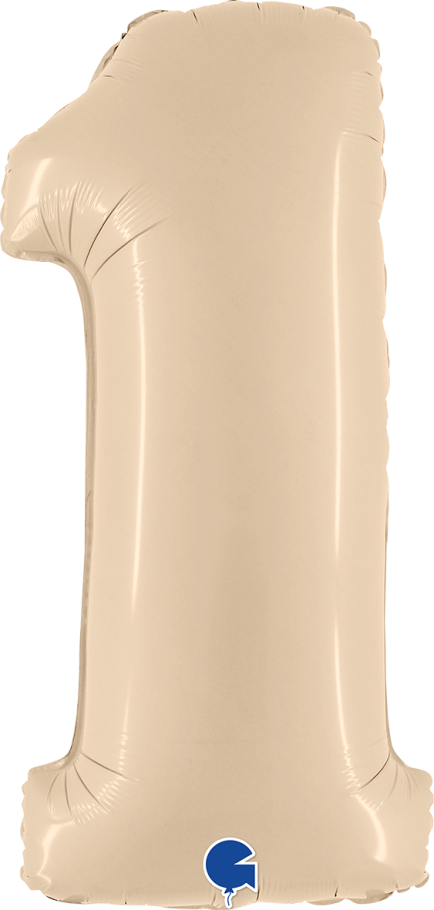 Grabo Folienballon 1 (eins) in SATIN CREAM 102cm kaufen
