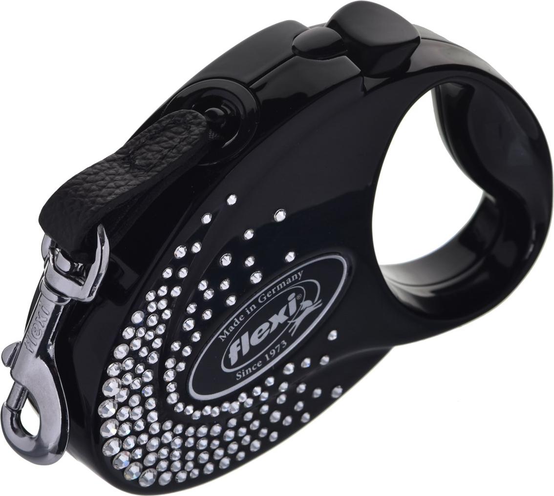 Meilleurs prix pour Flexi Glam Splash Crystal with Swarovski crystals S - Laisse rtractable pour chien - 3 m - Noir (S, Chien, Promenade), Collier + laisse