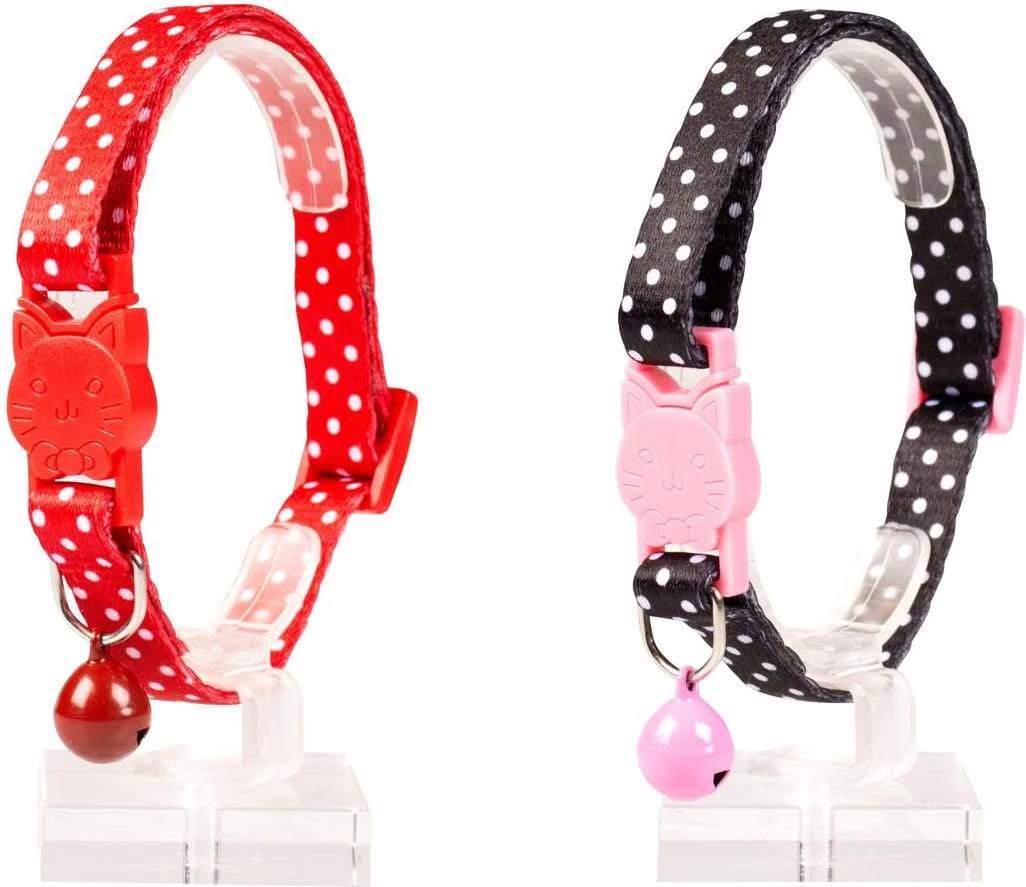 Comparer les prix de EBI Collier chat boules blanches nylon (Chat), Collier + laisse