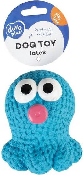 Duvo+ Jouet latex calamar, 9x9x10.5cm, bleu, Jouets pour chien