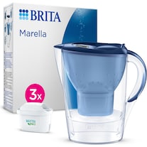 Brita Wasserfilter Marella blau (2,4l) inkl. 3x MAXTRA PRO All-in-1 Kartusche (3 x)