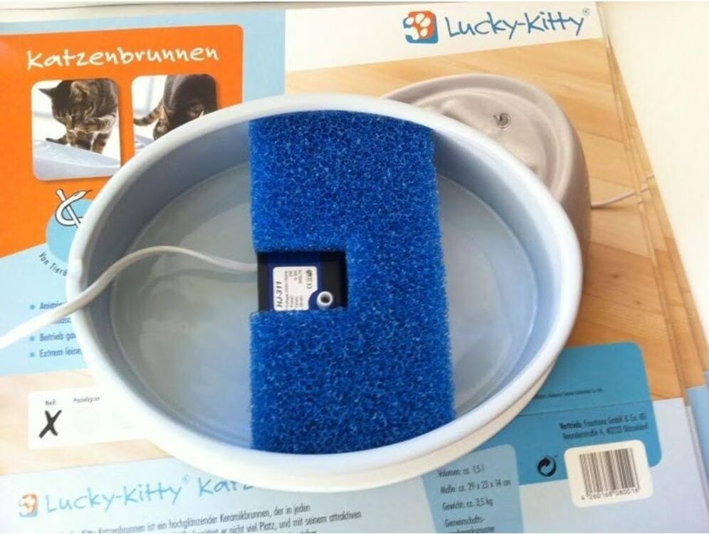Filtre longue durée pour chats à poils longs - Fontaine à eau Lucky-Kitty en céramique 1,5L
