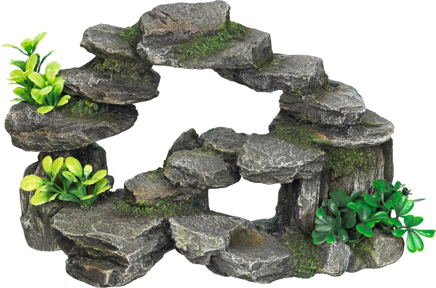 Comparer les prix de Nobby Décoration d'aquarium Aqua Ornaments Arche rocheuse avec plantes (Décoration), Décoration d'aquarium