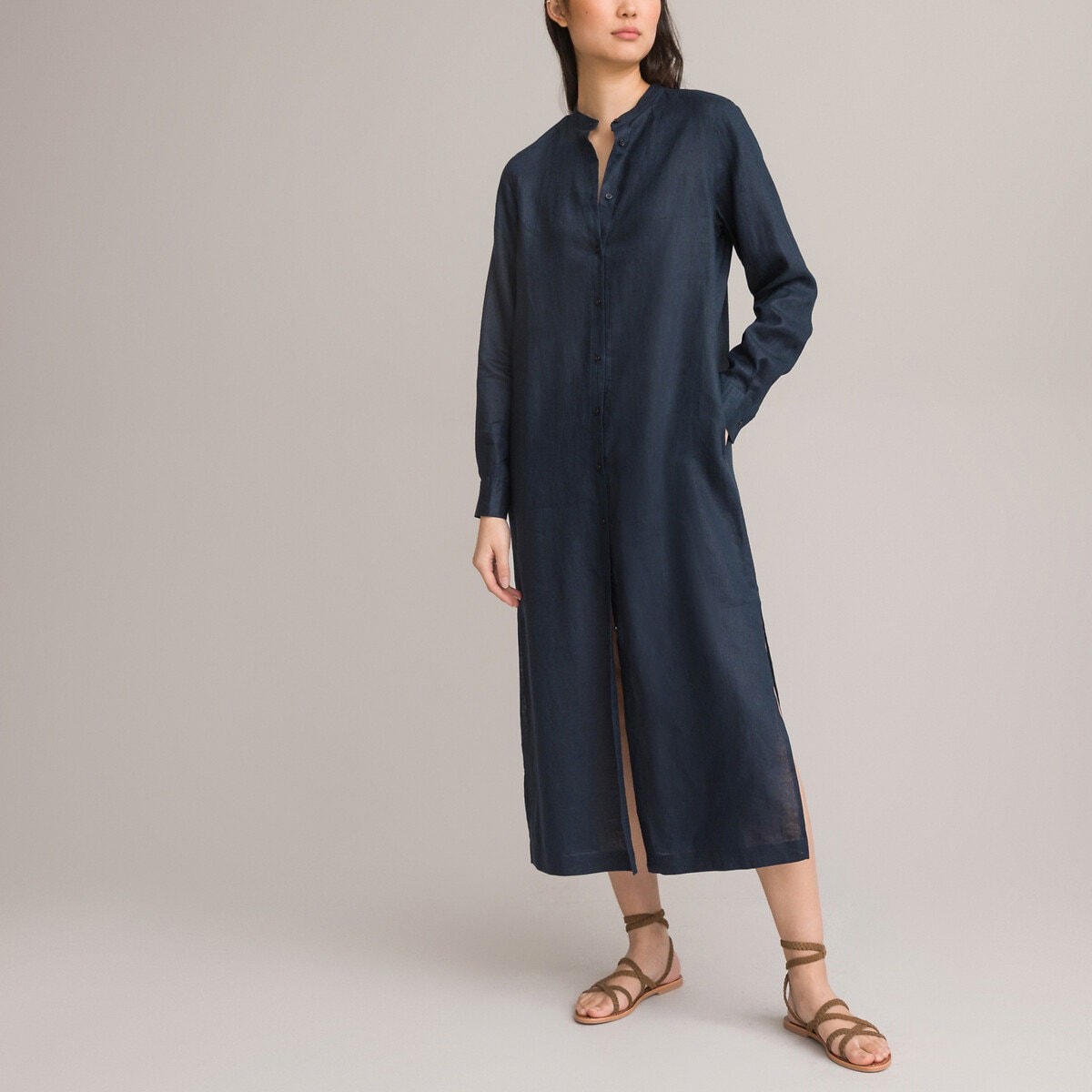 La Redoute Collections Maxi robe a manches longues en lin 36 Galaxus