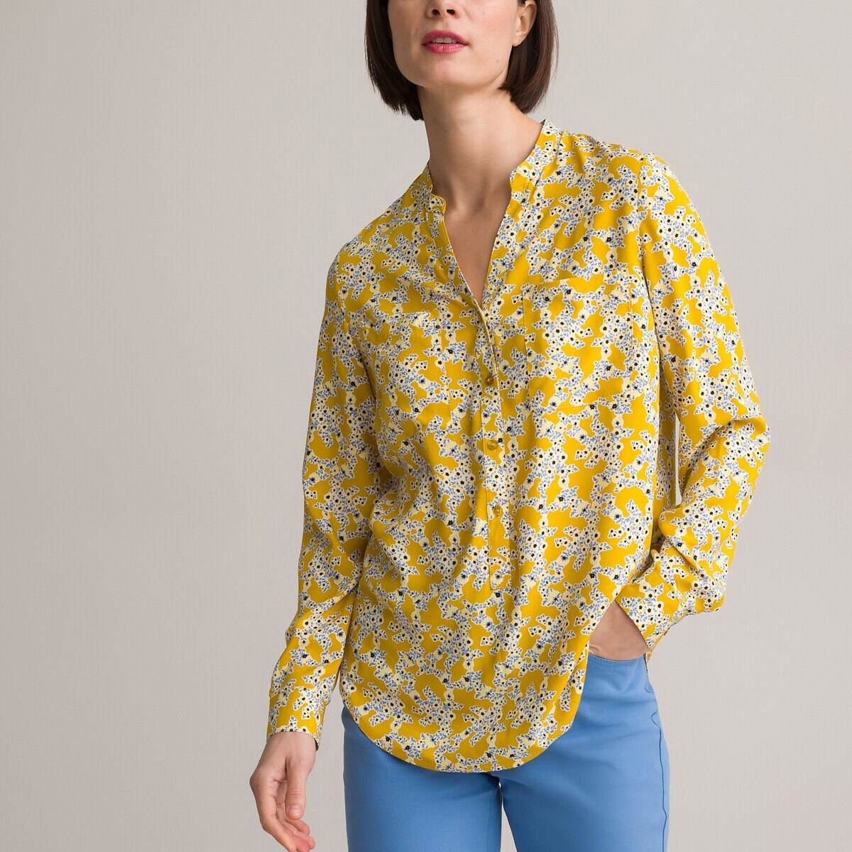 Anne Weyburn Bluse mit Henley-Ausschnitt (52) kaufen