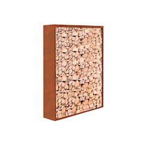 Innovesta Rust-look metal firewood rack (120 x 35 x 170 cm)