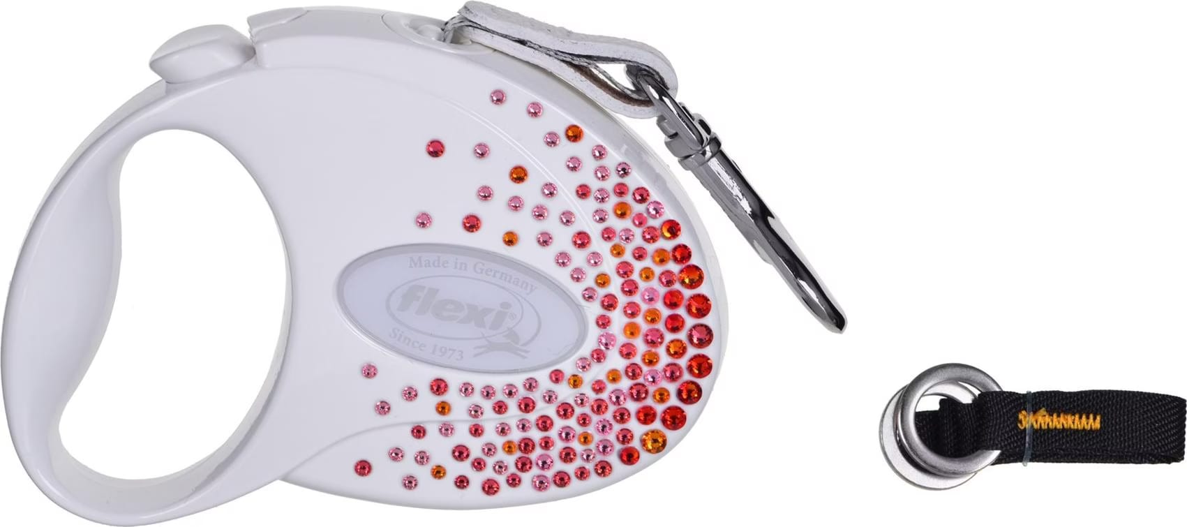 Comparer les prix de Flexi Glam Splash Orient with Swarovski crystals S - Laisse rtractable pour chien - 3 m - Blanc (S, Chien, Promenade), Collier + laisse