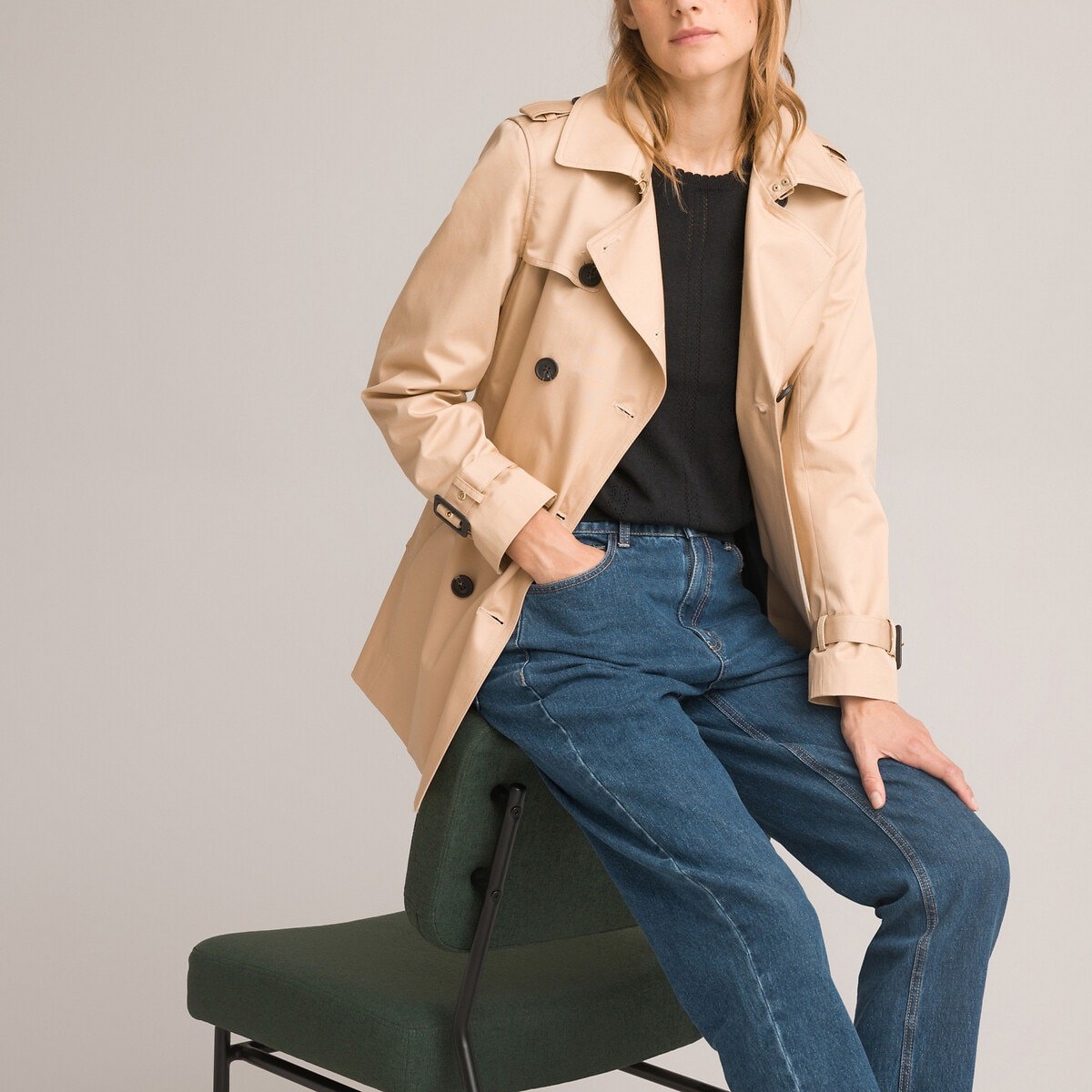 La Redoute Collections Halblanger Trenchcoat mit Knopfleiste (34) Galaxus