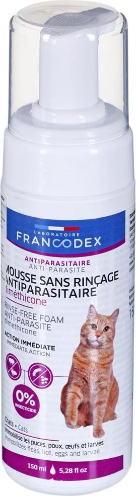 Comparer les prix de Francodex Shampoing En Mousse Transparente Pour Chats 150 Ml