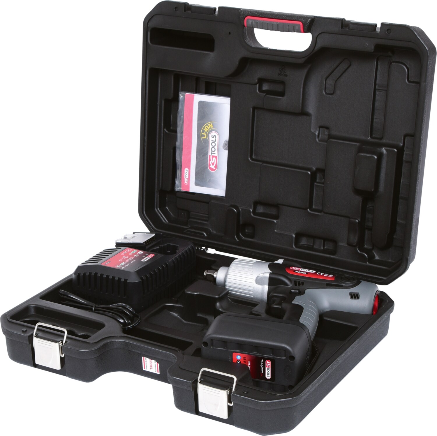 KS Tools 1/2' Akku-Schlag-Schrauber Drehmomentvorwahl 1.800 U/min mit 1 Akku+1 Ladegerät (Akkubetrieb) Galaxus