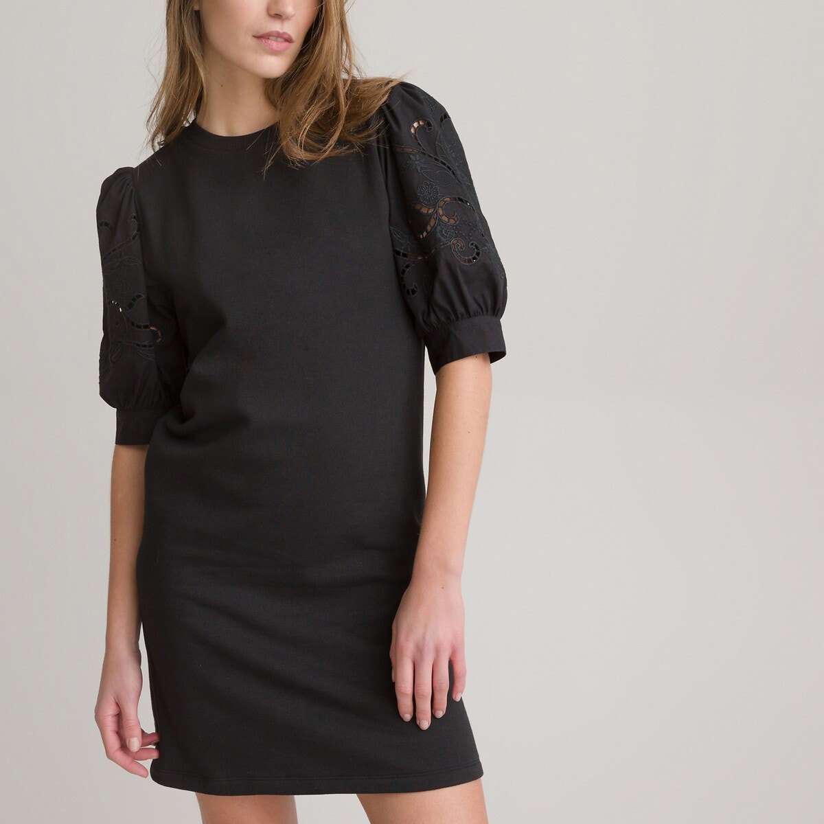 La Redoute Collections Kurzes Sweatkleid mit bestickten Puffärmeln (L) Galaxus UB10758