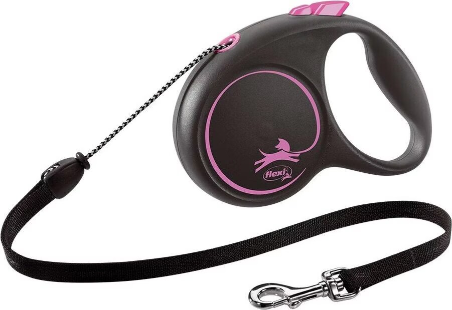 Laisse Black Design XS Cord 3m black/ pink Flexi FU02C3-251-S-CP