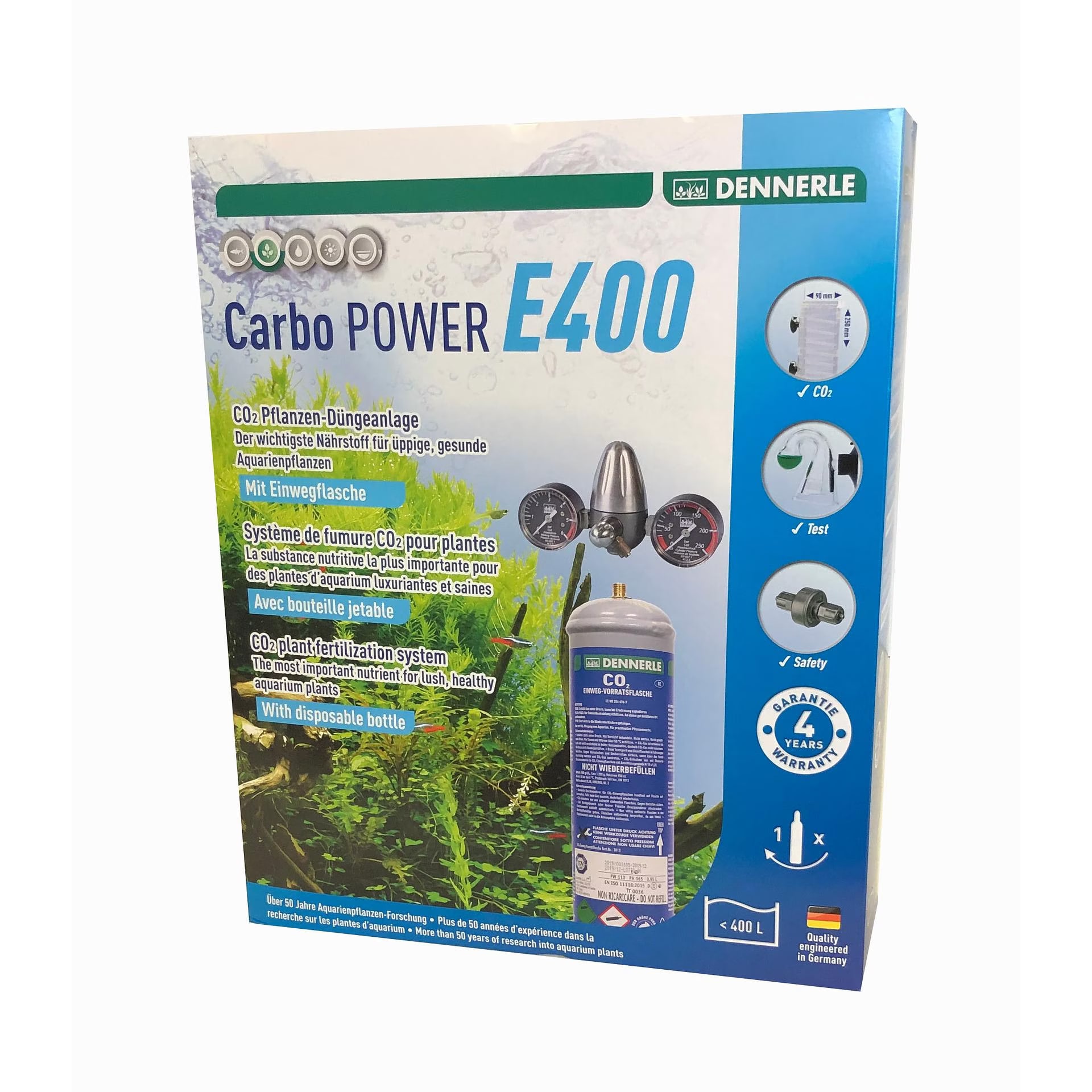 Comparer les prix de DENNERLE Kit CO2 CarboPOWER E400 avec bouteille jetable