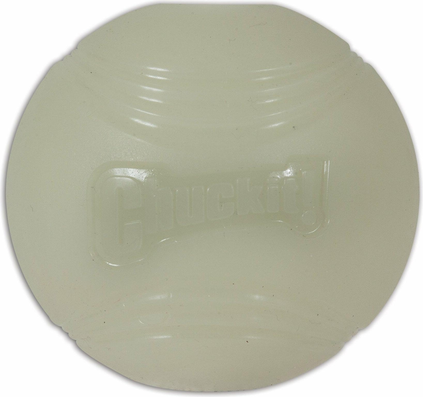 Meilleurs prix pour Chuckit! CHUCKIT MAX GLOW balle fetch lumineuse 7 6 cm de diamtre taille L Blanc (Jouets pour chat), Jouets pour chien