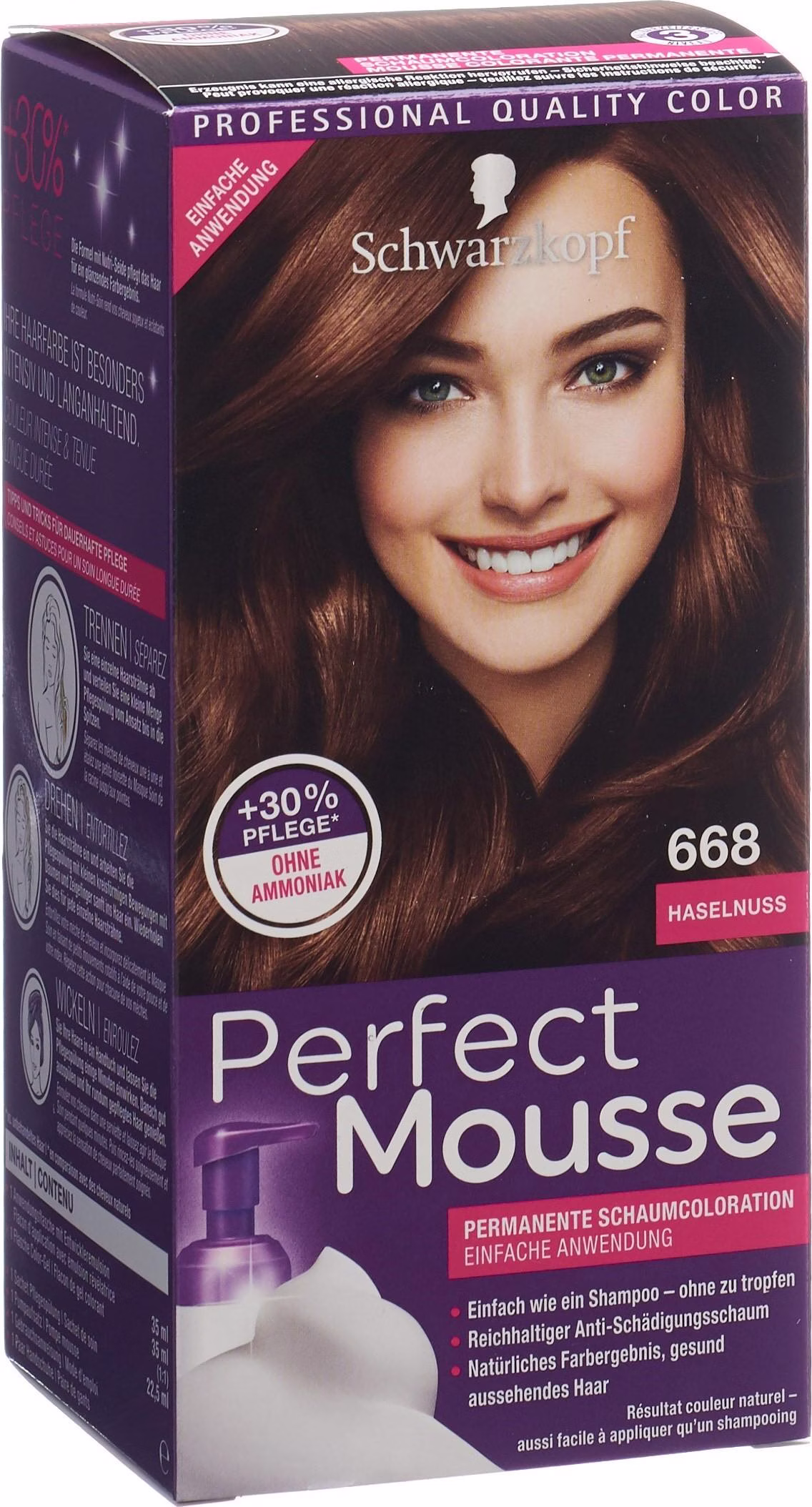 Schwarzkopf Perfect Mousse Schaumcoloration (668 Haselnuss) - Galaxus