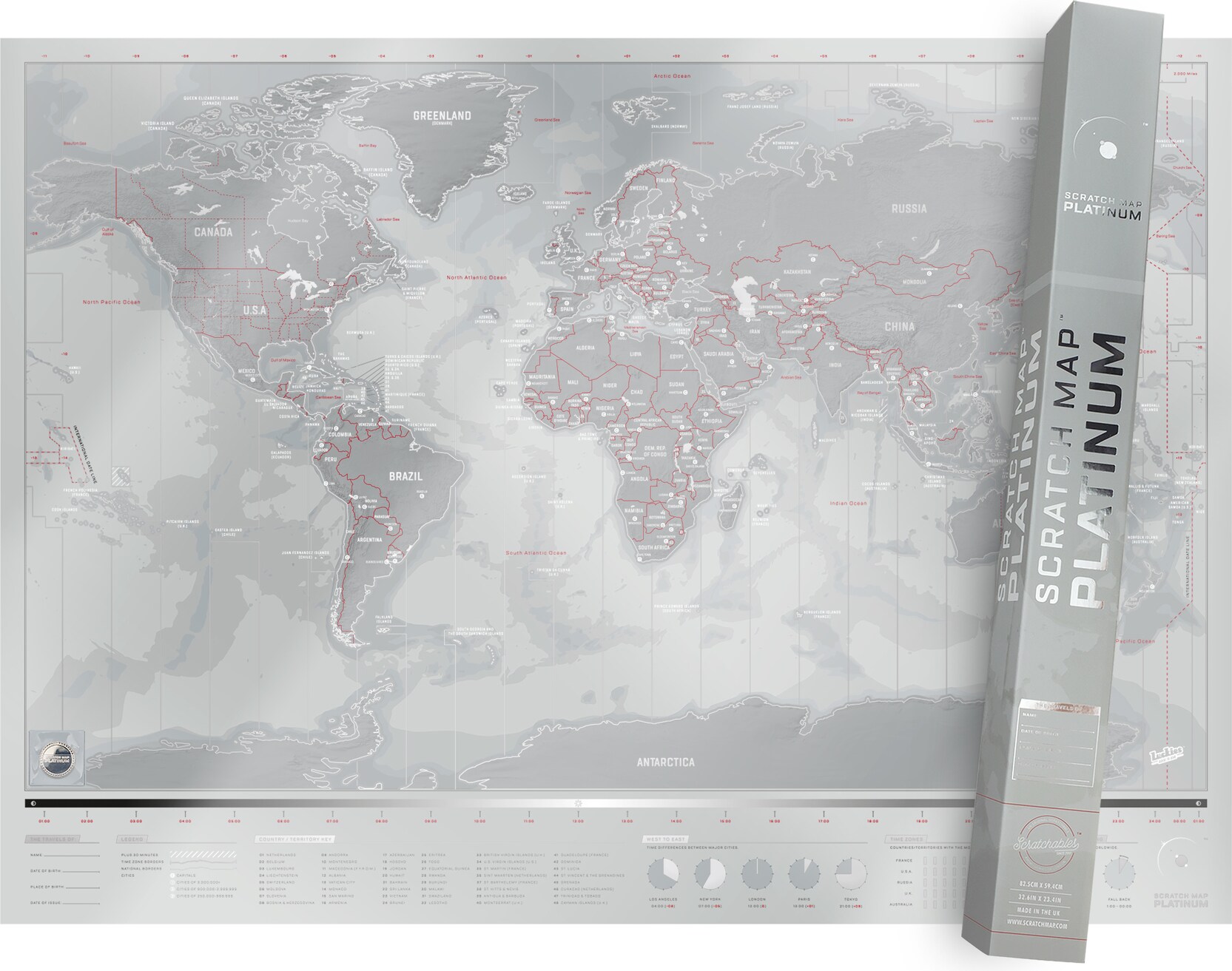 Luckies Scratch Map Platinum Edition (82 x 60 cm) kaufen