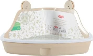 Bac à litière lapin et rongeur avec grille