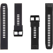 Garmin Bracelet tactique 426 en silicone pour Fenix 5|6 QuickFit 22 mm noir (22 mm, Matières plastiques)