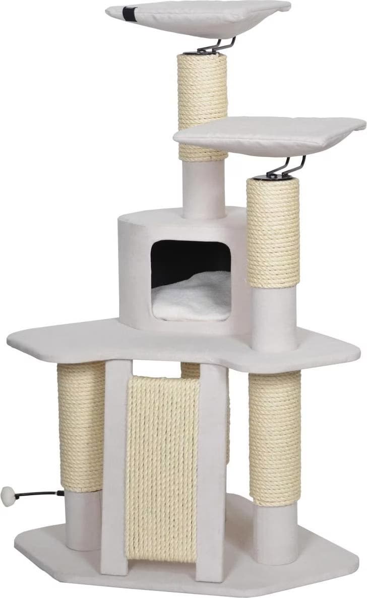 Meilleurs prix pour EBI Cat Tree Nagano Sisal naturel (134cm, Blanc), Arbre  chat