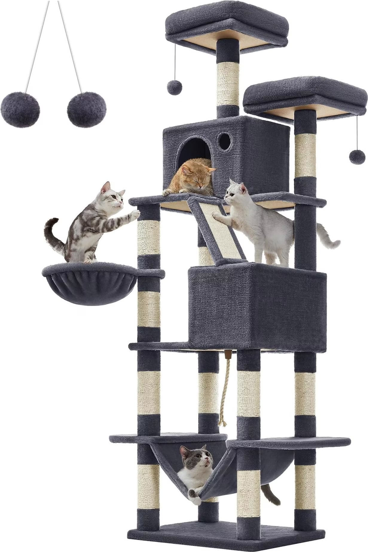 Feandrea Cat (206cm, Gris fonc), Arbre  chat