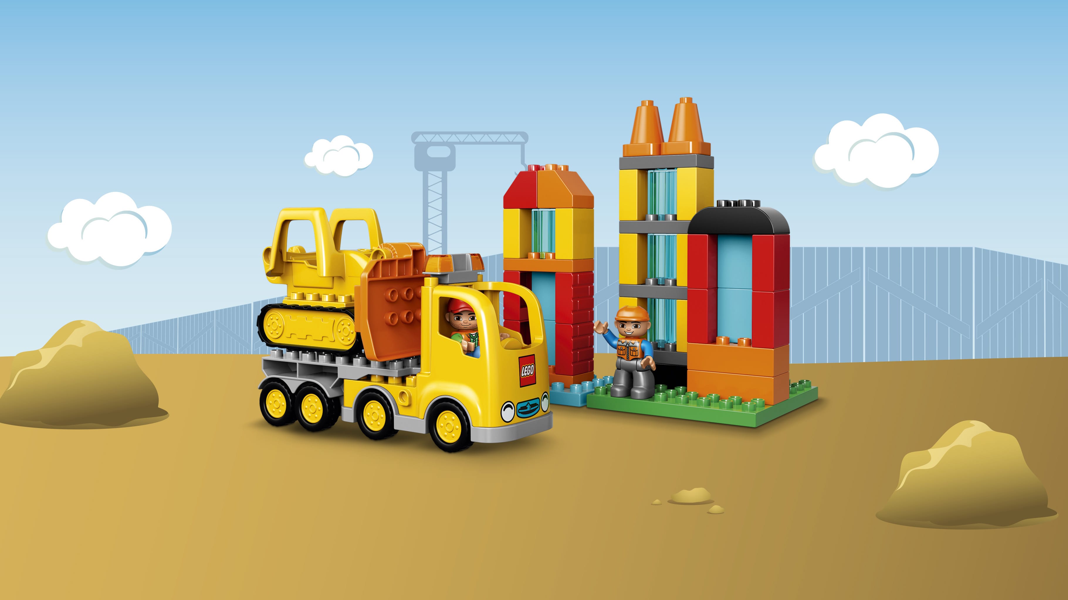 Lego duplo big construction site best sale