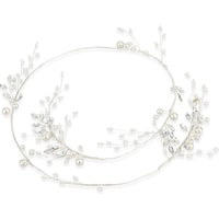 Trisa Celebride Drahtdekoration mit verschiedenen Perlen und Kristallsteinen 75 cm