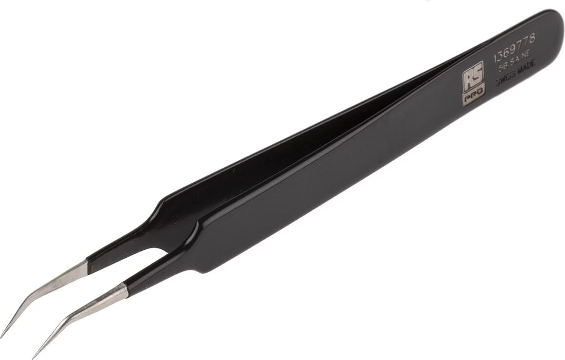 RS PRO ESD epoxy coated tweezers bent 110mm - kaufen bei Galaxus
