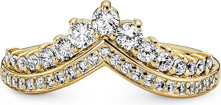 Pandora Anello diadema senza tempo in oro 14k 46 UE 6 USA 3.5 Placcato oro Metallo Galaxus