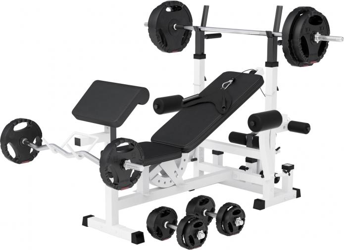 Gorilla Sports Weight bench weight station barbell set Galaxus