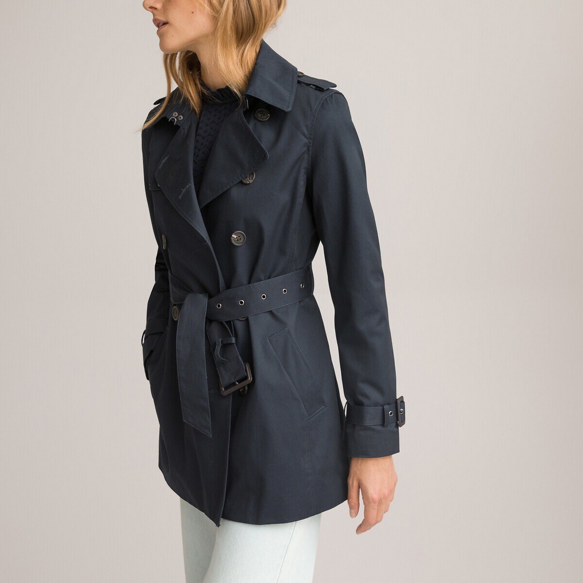 La Redoute Collections Halblanger Trenchcoat mit Knopfleiste (48) Galaxus
