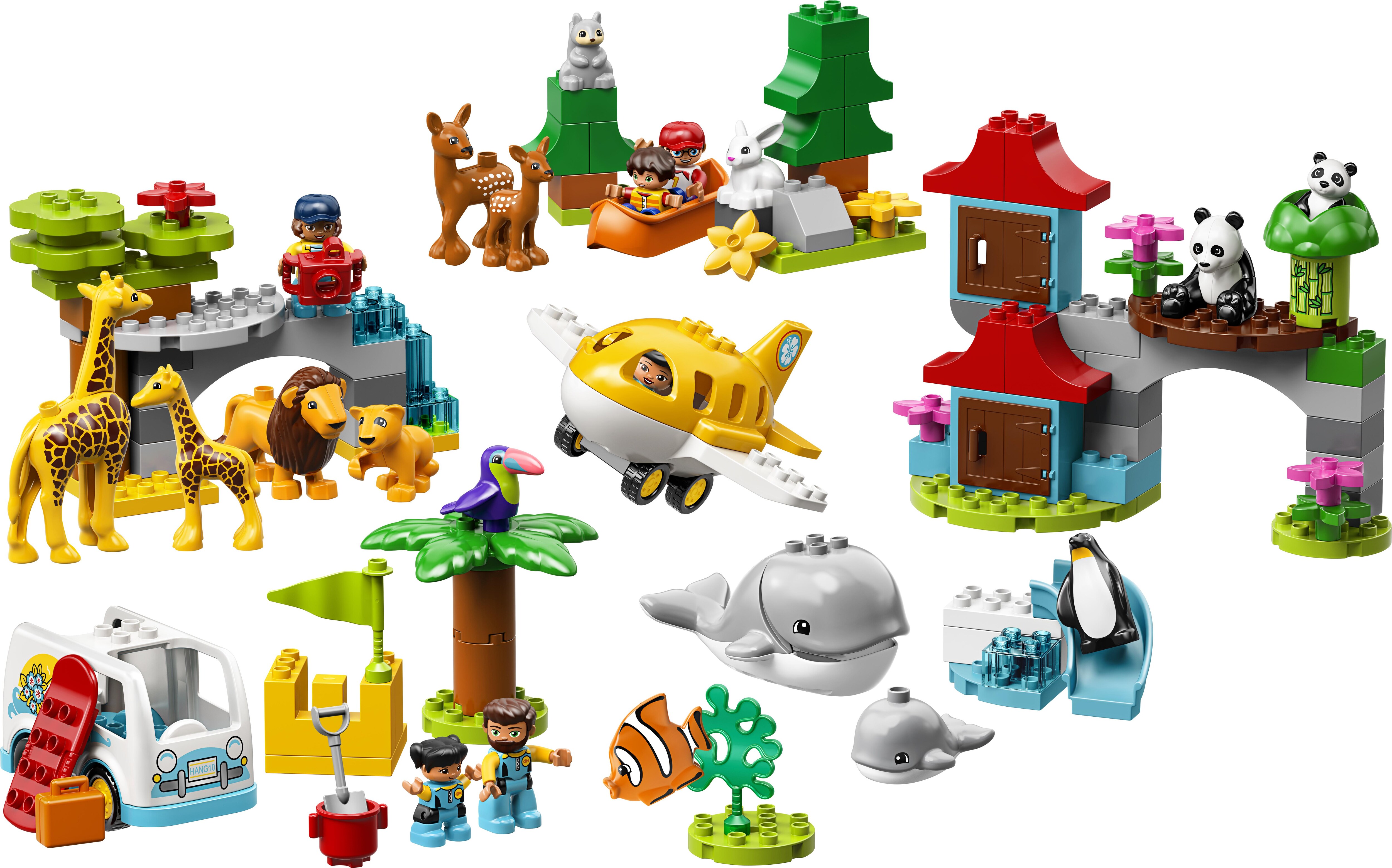 Duplo animals around shop the world