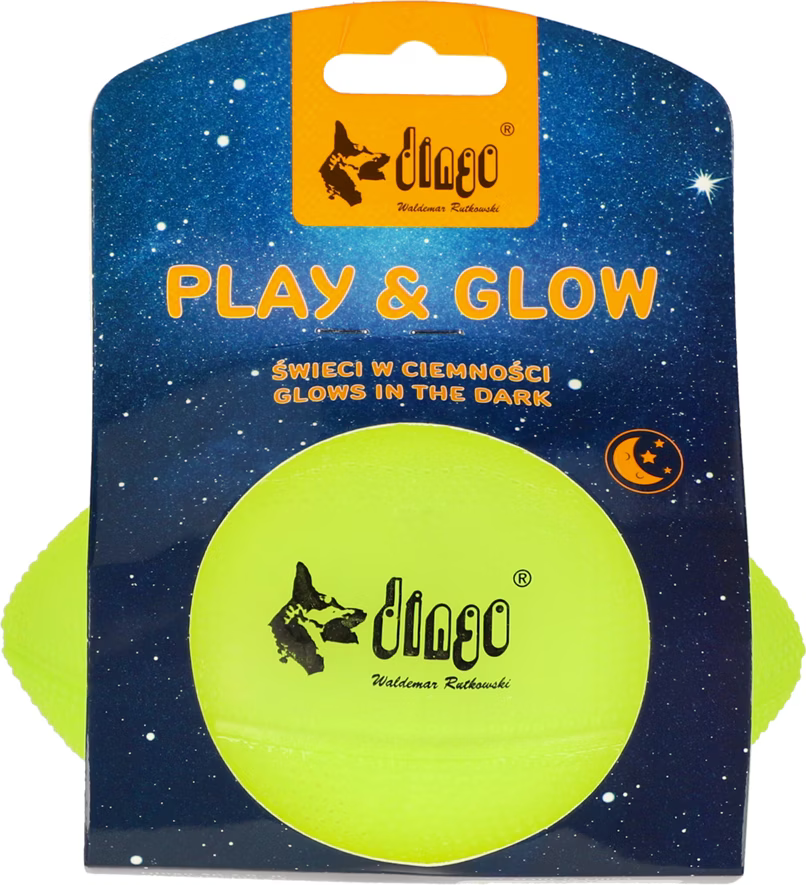 Meilleurs prix pour Red Dingo Dingo aislas uniui - Play & Glow 14x8cm futbolas, Jouets pour chien