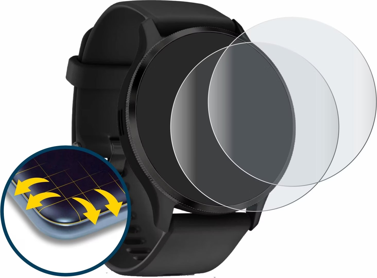 REROXE Panzerglas Schutzfolie Für Garmin Venu 3s - 2 Stück