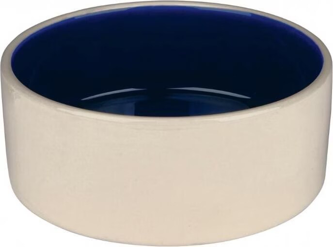 Ecuelle Céramique, 0,35 L/Ø 12 Cm, Crème/Bleu - 2449 - Mon Animalerie