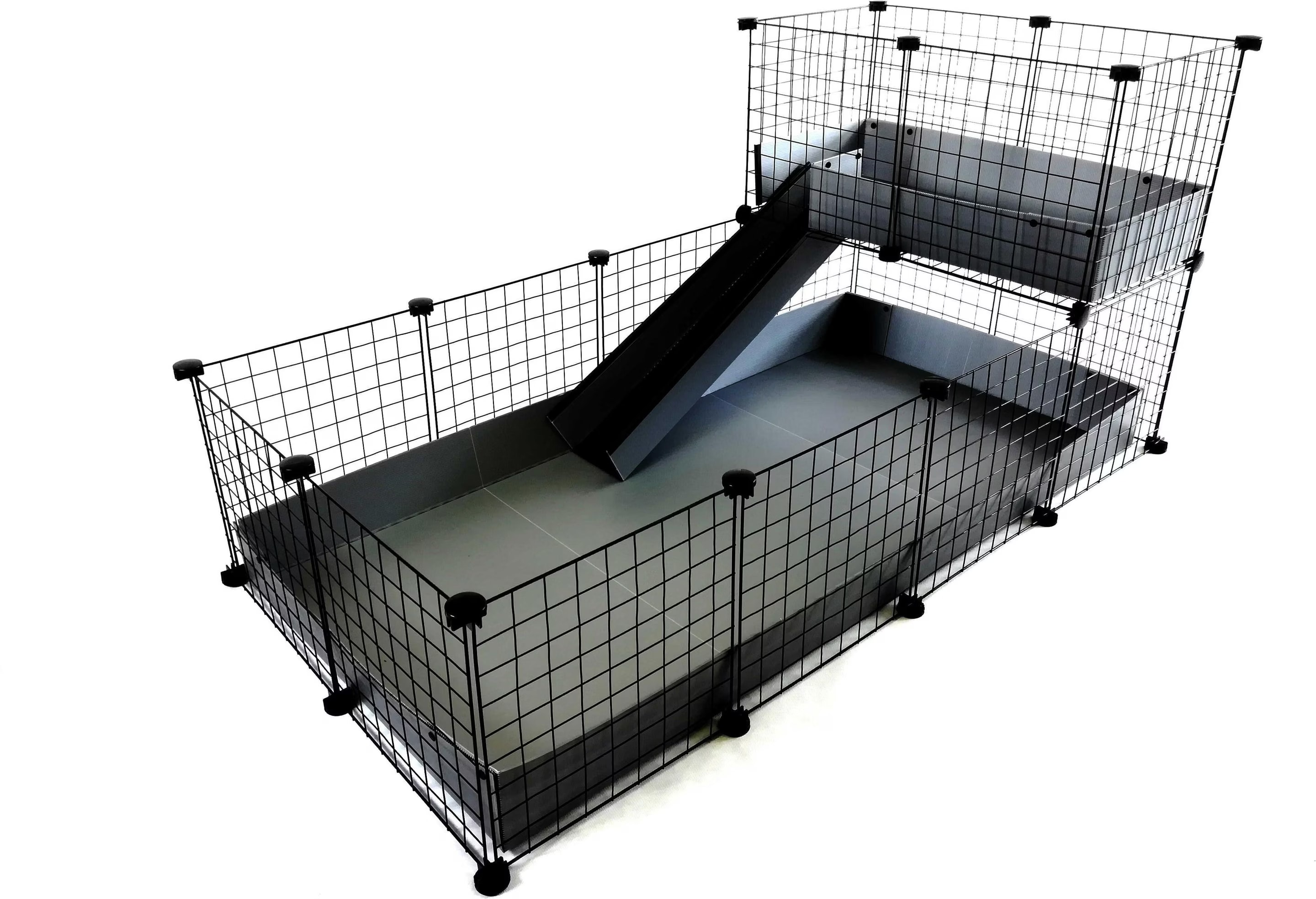 Comparer les prix de C&C cage modulaire 4x2 + loft 2x1+ pilkas ramp, Cage + enclos
