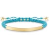 Thomas Sabo Bracelet bleu étoile de mer (21 cm, Argent, Matières plastiques)