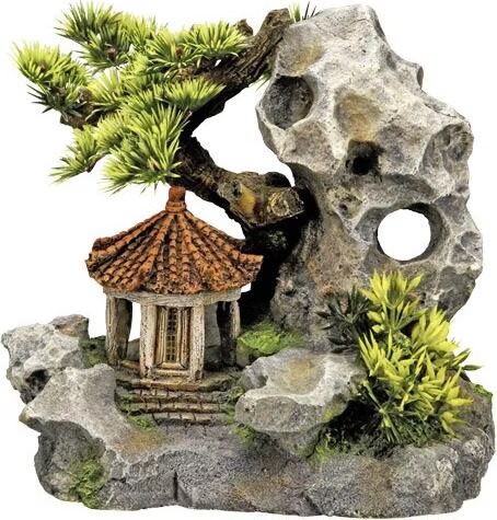Comparer les prix de Nobby Aqua Ornaments TEMPLE  BOUCLE avec plantes (Grotte, autres lments), Dcoration d'aquarium