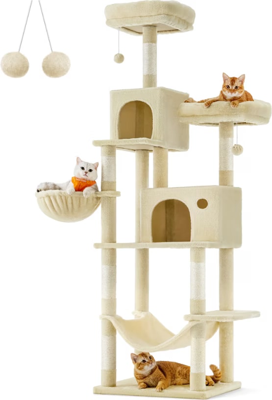Comparer les prix de Feandrea Meow (199cm, Beige), Arbre  chat