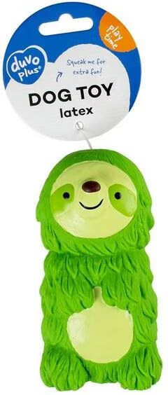 Duvo+ Jouet latex paresseux, 6.5x5.5x13cm, vert, Jouets pour chien