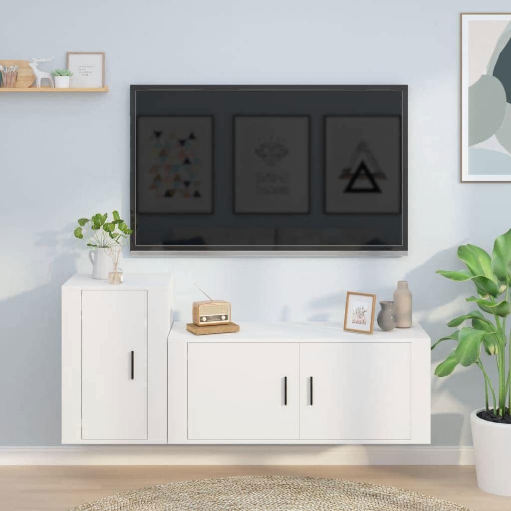 VidaXL 2-tlg. TV-Schrank-Set Weiß Holzwerkstoff kaufen